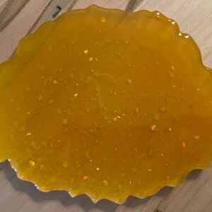 5”-wide, 4”-tall Honey-colored Geode